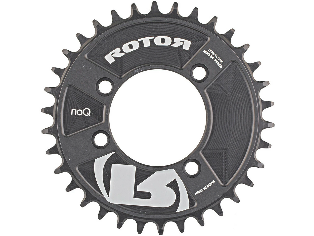 Rotor Kettenblatt NoQX1 MTB, 4-Arm, 76 mm Lochkreis – Hochwertiges Kettenblatt für Mountainbikes