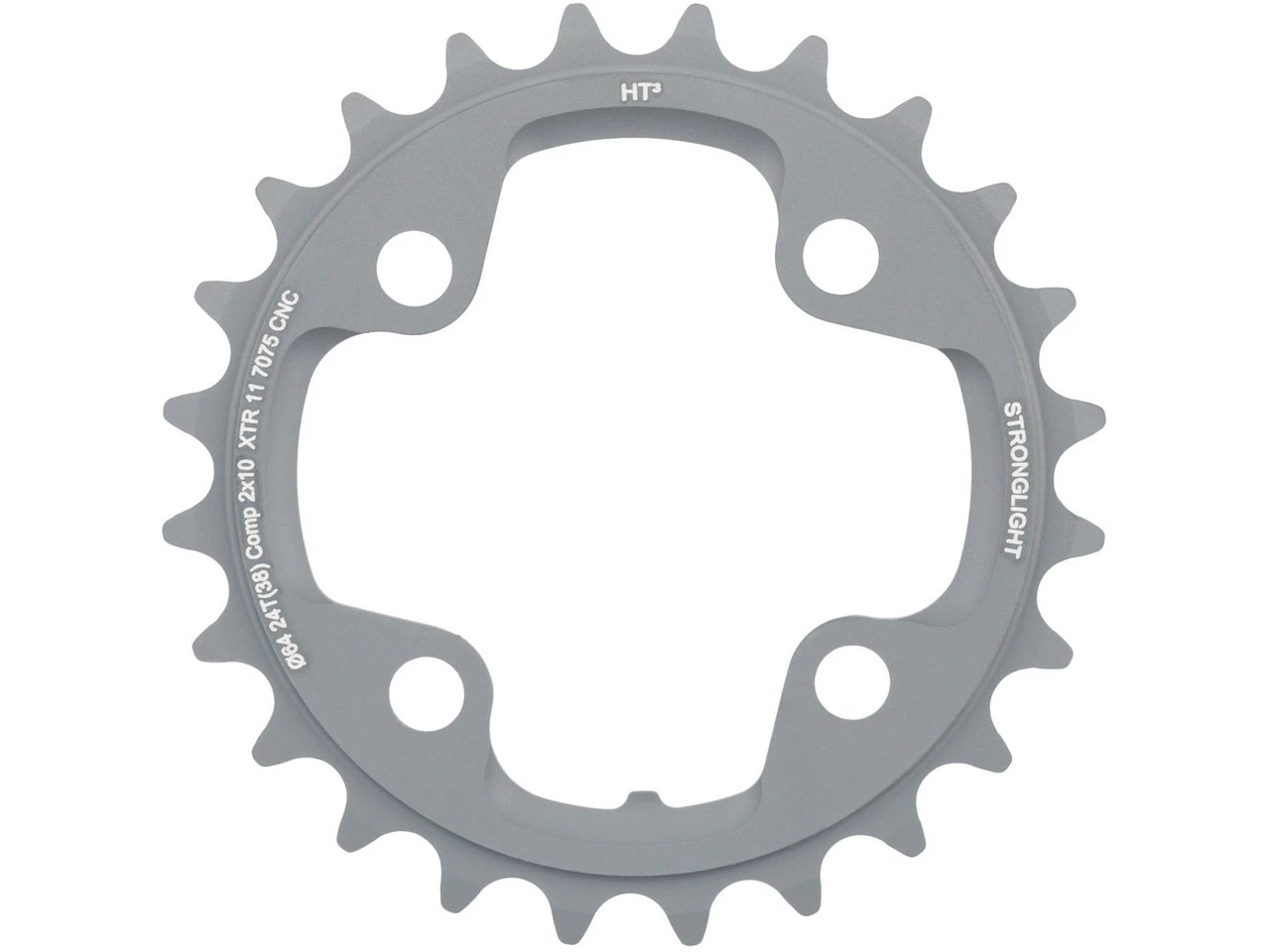 Stronglight HT3 Kettenblatt Shimano XTR M980 10-fach, 4-Arm, 104/64 mm Lochkreis - Hochwertiges Kettenblatt für präzises Shifting