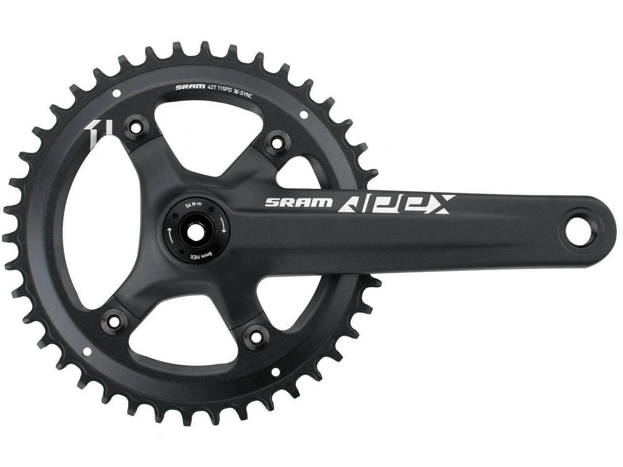 SRAM Apex 1 BB30 1x10-/1x11-fach Kurbelgarnitur, 110 mm - Hochwertige Fahrradkurbeln