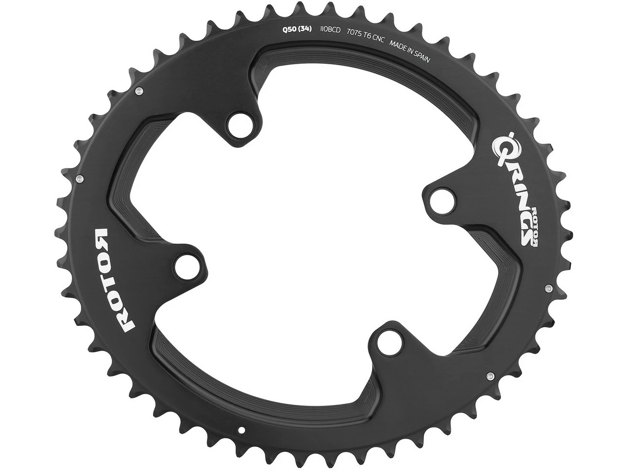 Rotor Kettenblatt ALDHU 3D+ / VEGAST, 4-Arm, Q-Rings, 110 mm Lochkreis - Hochwertiges Kettenblatt für optimale Leistung
