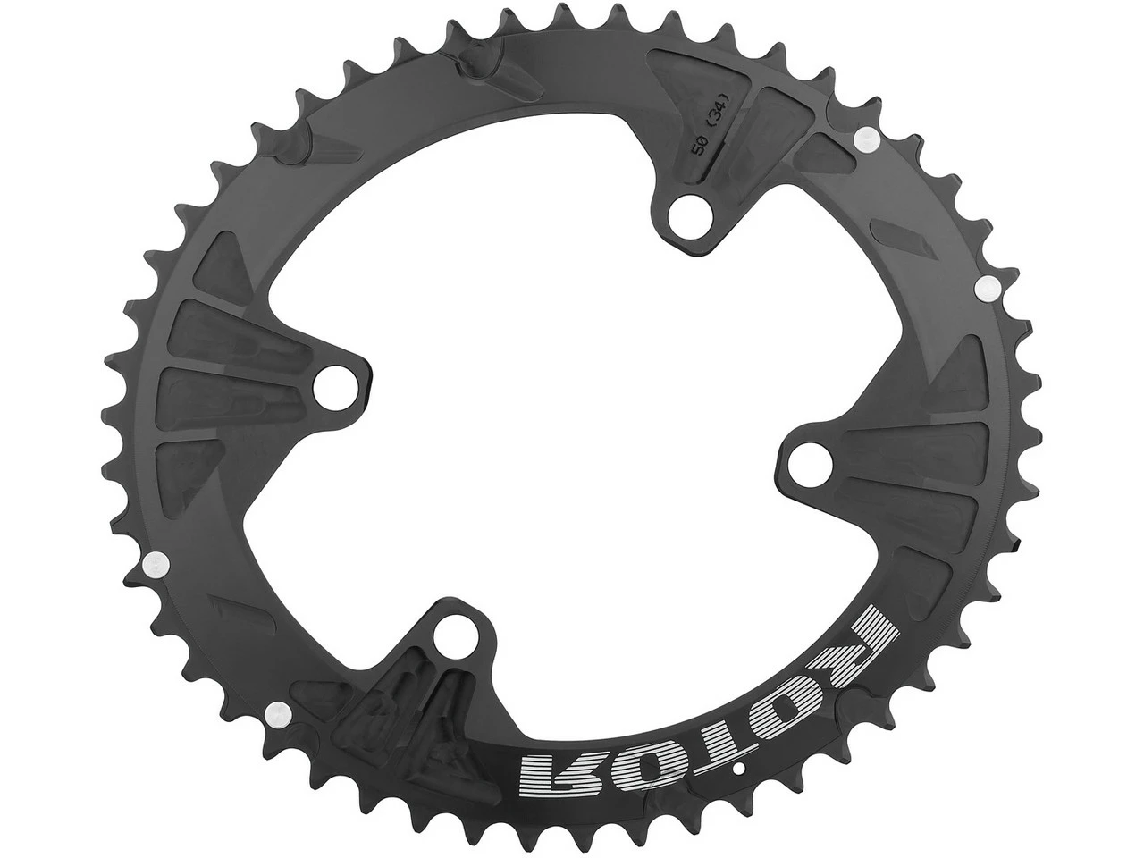 Rotor Kettenblatt ALDHU 3D+ / VEGAST, 4-Arm, Q-Rings, 110 mm Lochkreis - Hochwertiges Kettenblatt für optimale Leistung – Bild 2