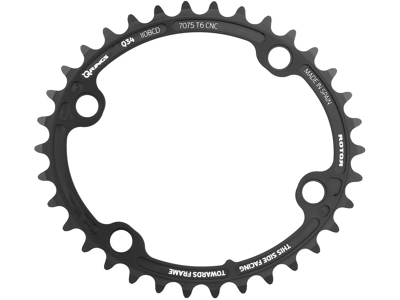 Rotor Kettenblatt ALDHU 3D+ / VEGAST, 4-Arm, Q-Rings, 110 mm Lochkreis - Hochwertiges Kettenblatt für optimale Leistung – Bild 5