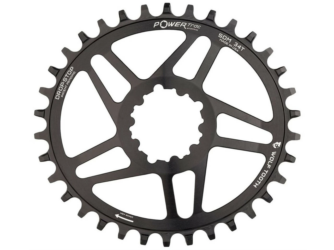 Wolf Tooth Components Elliptical Direct Mount Boost Kettenblatt Für SRAM