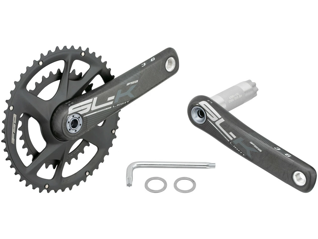 FSA SL-K Modular Adventure Supercompact BB386EVO Carbon Kurbelgarnitur - Leichtbau Kurbeln für Abenteuerfahrten – Bild 4