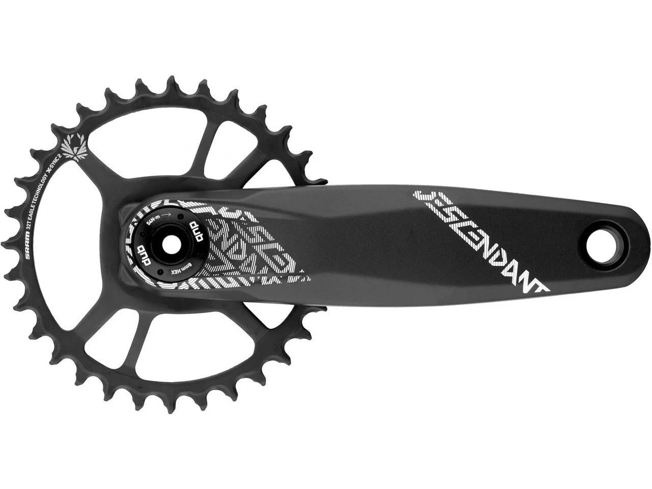 TRUVATIV Descendant 6K Eagle Boost Direct Mount DUB 12-fach Kurbelgarnitur - Hochwertige Kurbeln für Mountainbikes