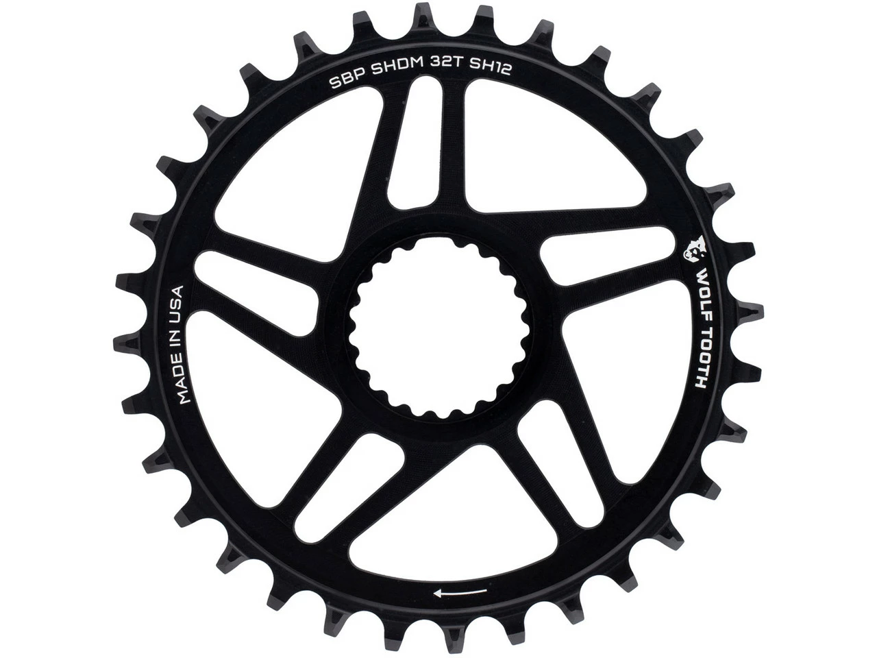 Wolf Tooth Components Direct Mount Super Boost Kettenblatt Shimano Für 12-fach Kette | Hochwertiges Kettenblatt für MTB