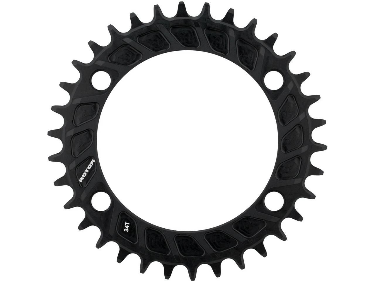 Rotor MTB 1X Kettenblatt, 4-Arm, NoQ, 110 mm Lochkreis, Spider Mount - Hochwertiges Kettenblatt für Mountainbikes – Bild 2