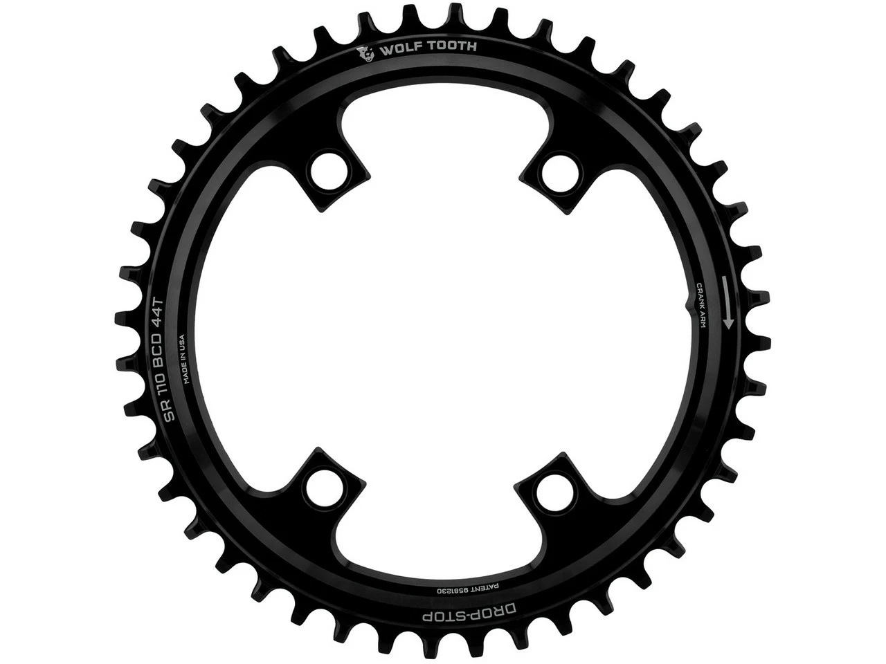 Wolf Tooth Components 110 BCD Asymmetrisches 4-Arm Kettenblatt Für SRAM – Hochwertige Kettenblätter für optimale Performance