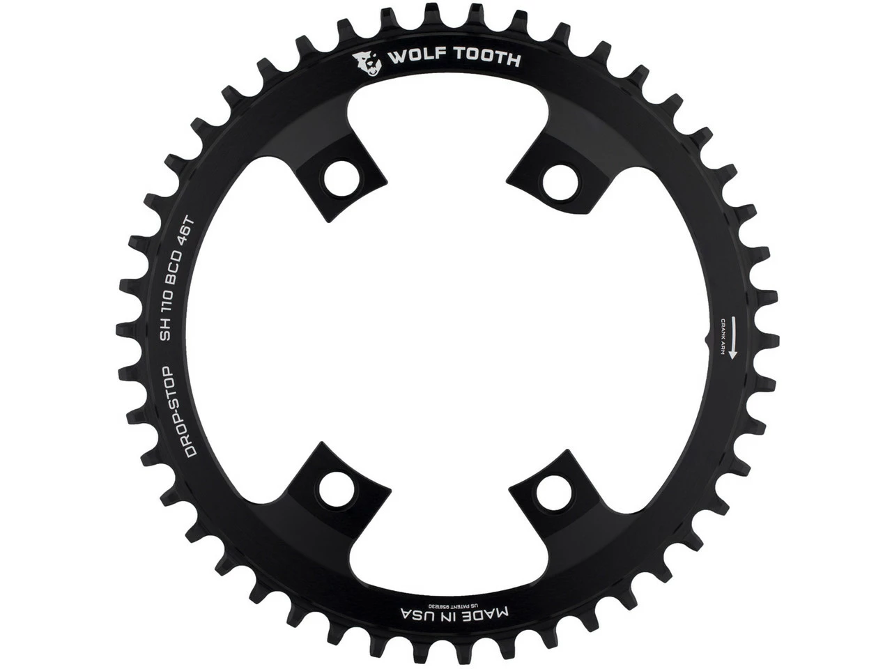 Wolf Tooth Components 110 BCD Asymmetrisches 4-Arm Kettenblatt für Shimano - Hochwertige Kettenblätter für optimale Fahrradleistung – Bild 3