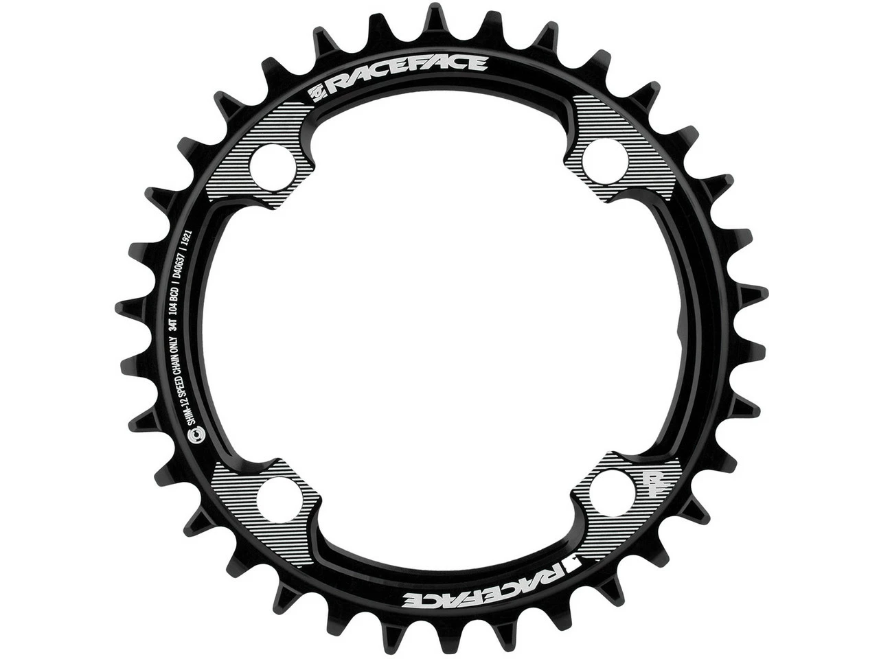 Race Face Narrow Wide Kettenblatt 4-Arm 104 Mm Lochkreis - kompatibel mit Shimano 12-fach