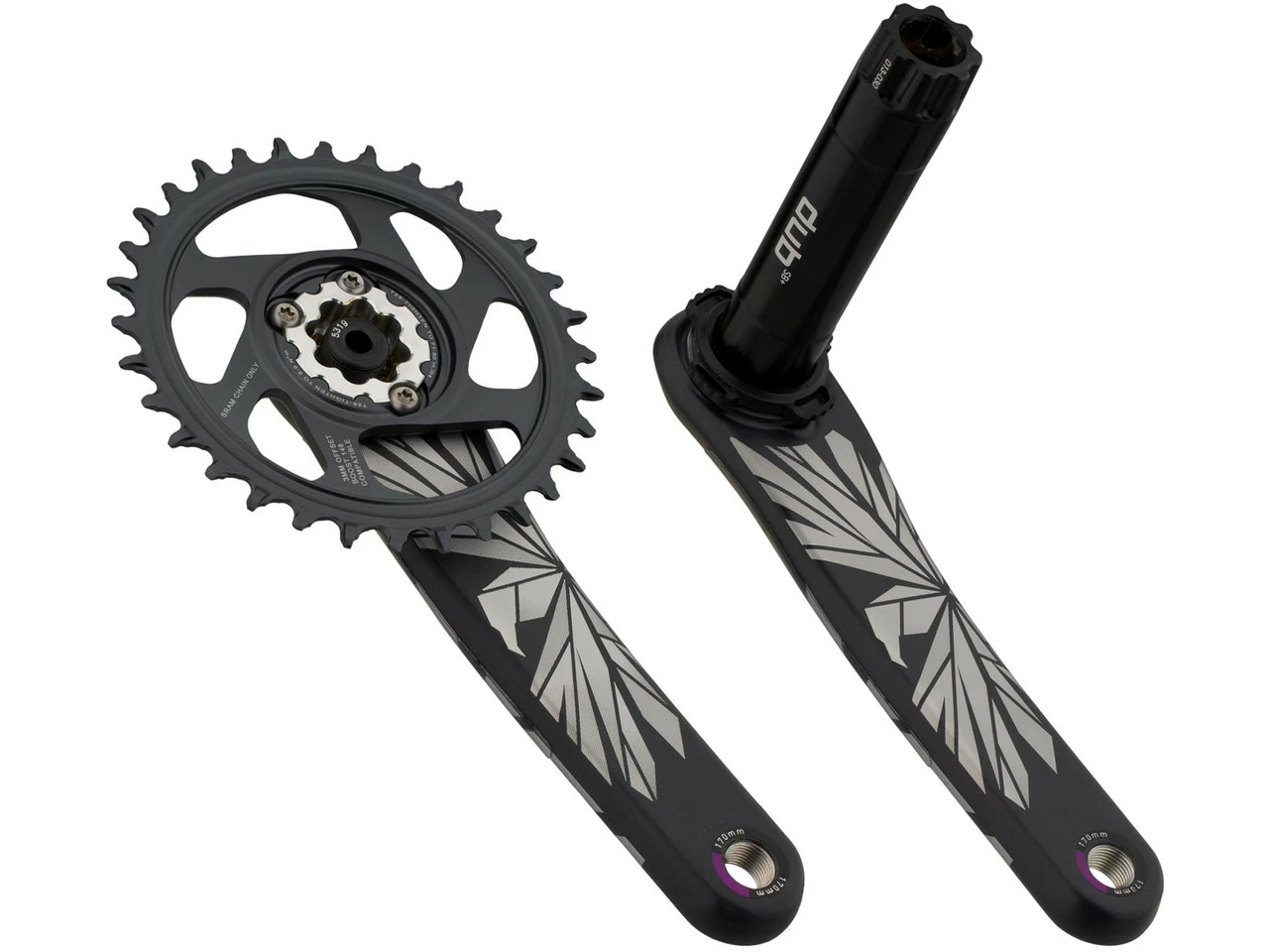 SRAM X01 Eagle SuperBoost+ DUB DM 12-fach Carbon Kurbelgarnitur - Leichtbau-Kurbeln für MTB – Bild 7