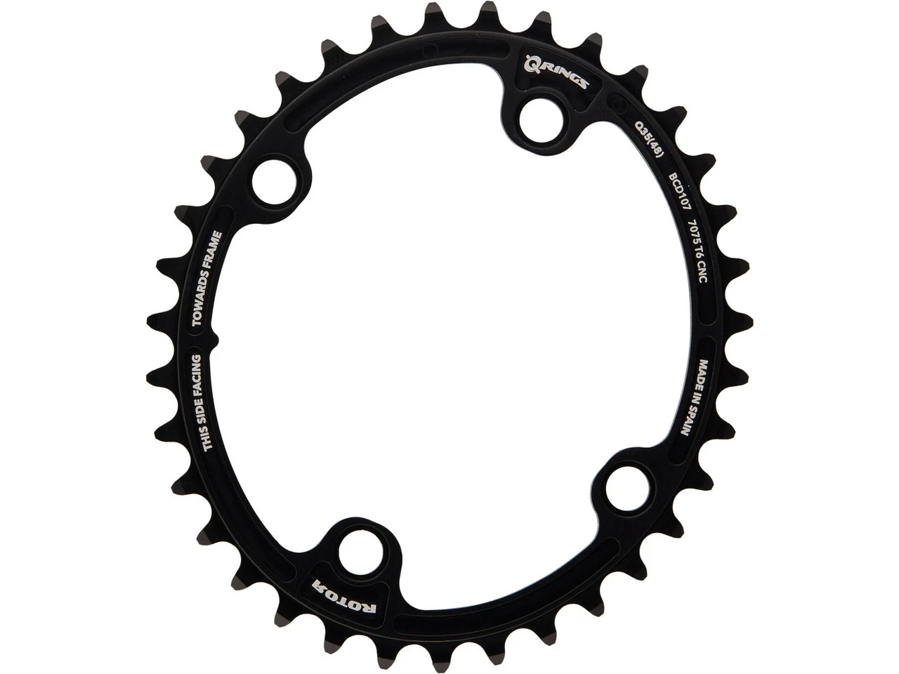 Rotor SRAM Force AXS 2X Kettenblatt, 4-Arm, Q-Ring, 107 mm Lochkreis - Hochwertiges Kettenblatt für optimale Leistung – Bild 2