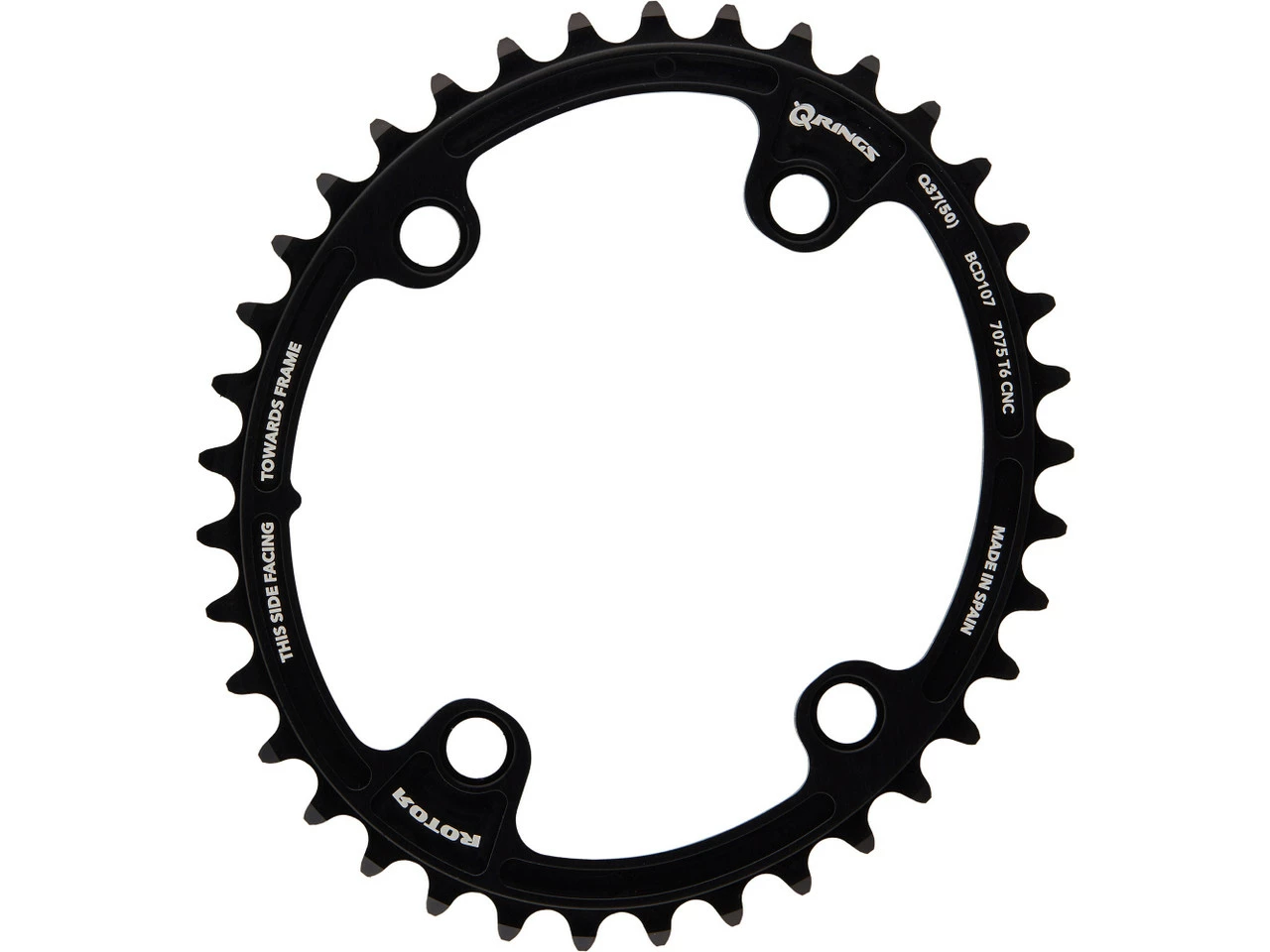 Rotor SRAM Force AXS 2X Kettenblatt, 4-Arm, Q-Ring, 107 mm Lochkreis - Hochwertiges Kettenblatt für optimale Leistung – Bild 4