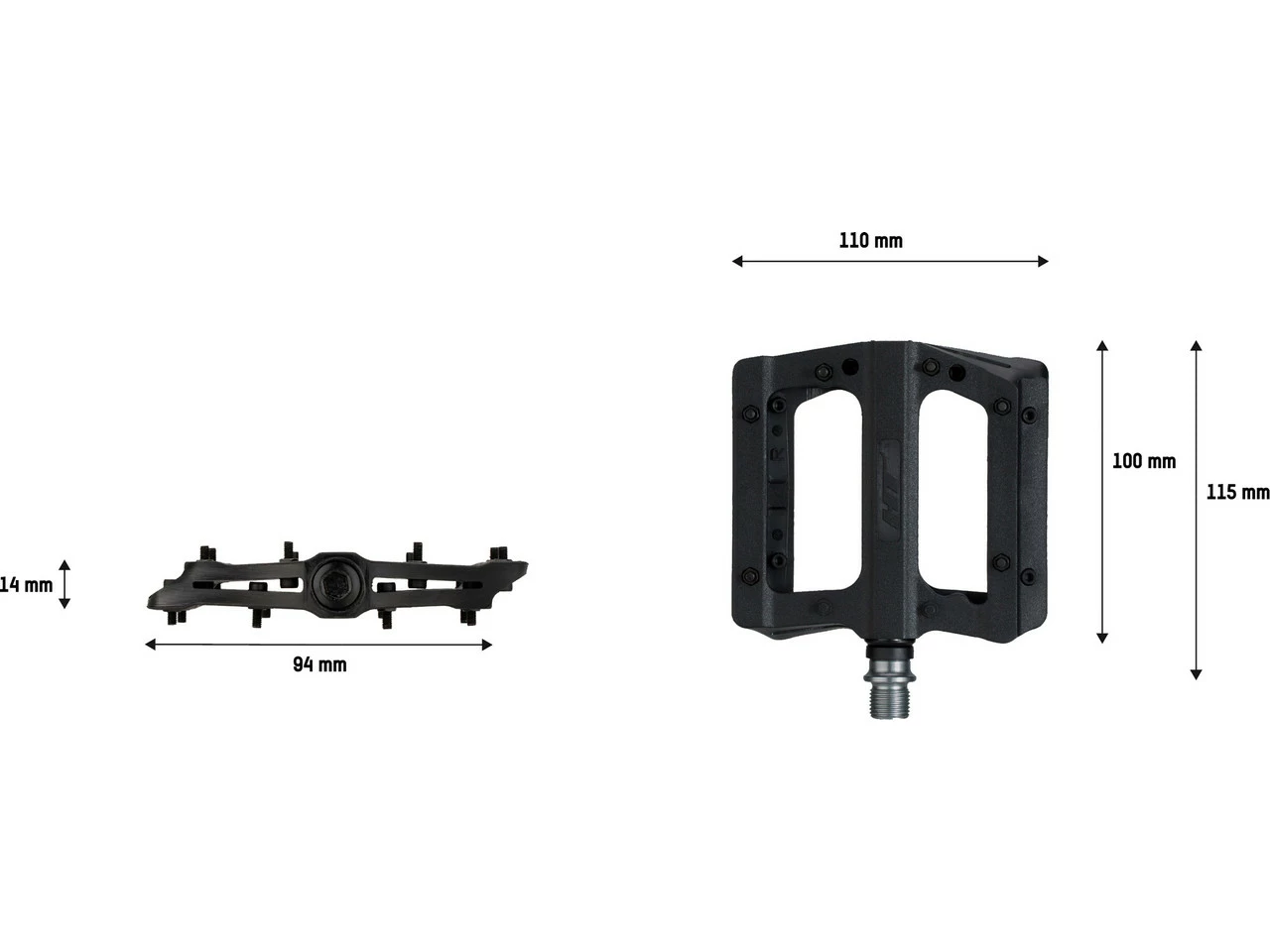 HT NANO-P PA12A Plattformpedale - Hochwertige MTB Pedale für Rennräder – Bild 5